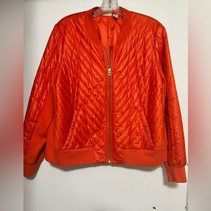 Chico's Zenergy Orange Quilted Puffed Jacket
